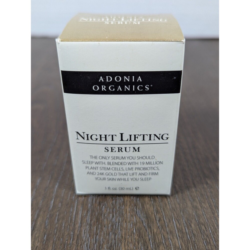 ADONIA ORGANICS Night Lifting Serum 1 fl oz Plant Stem Cells Probiotic Face Neck